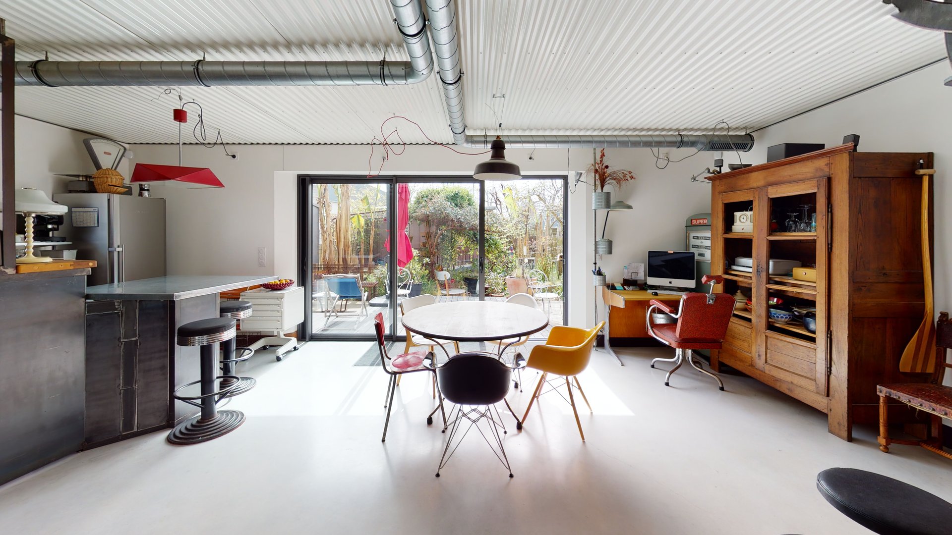 Pièce de vie d'une maison à Rennes